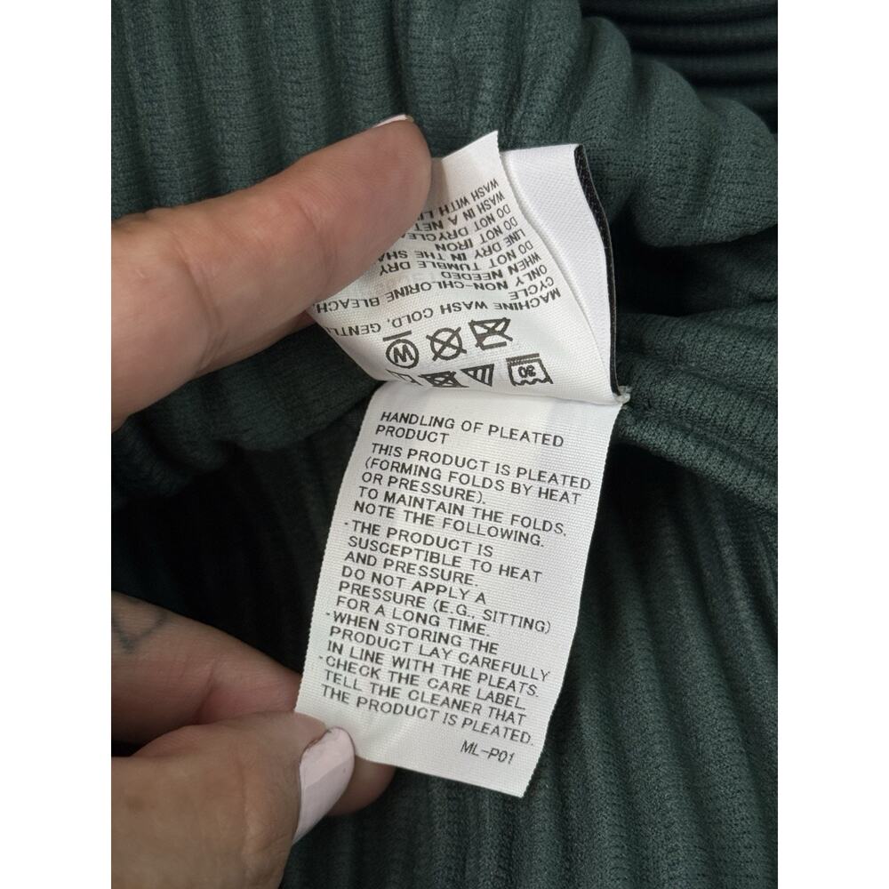ISSEY MIYAKE HOMME PLISSÉ EVERGREEN V-NECK BUTTON UP TANK TOP VEST SIZE 3 M/L - Picture 11 of 16